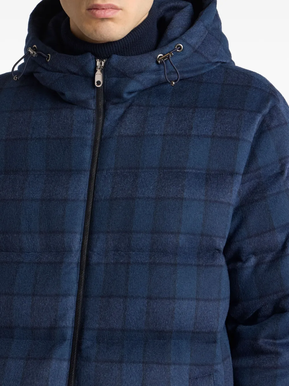 ETRO Geruit jack Blauw