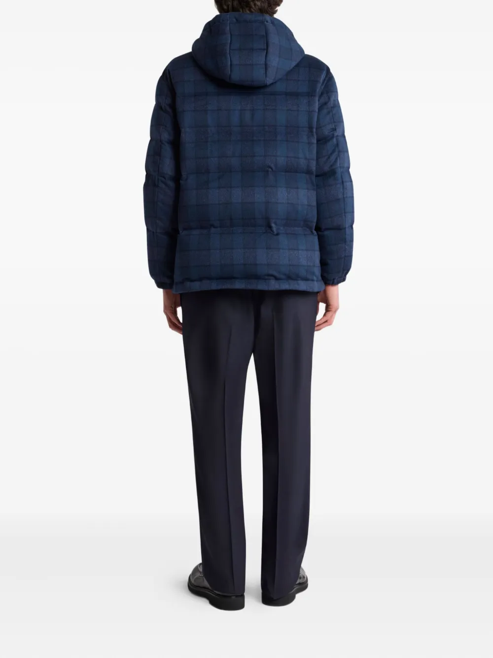 ETRO Geruit jack Blauw