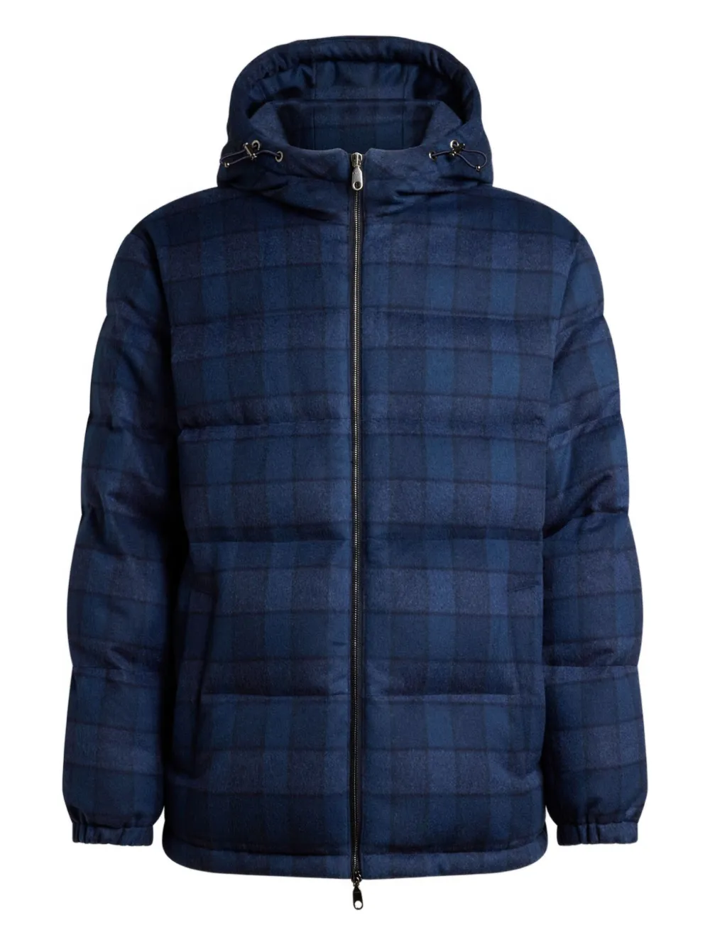 ETRO check-pattern hooded jacket | Blue | Image 1