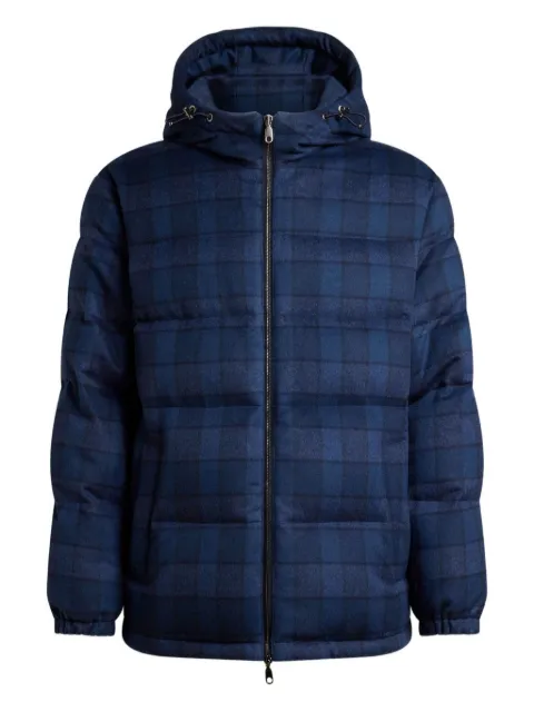 ETRO chamarra con capucha y motivo de cuadros