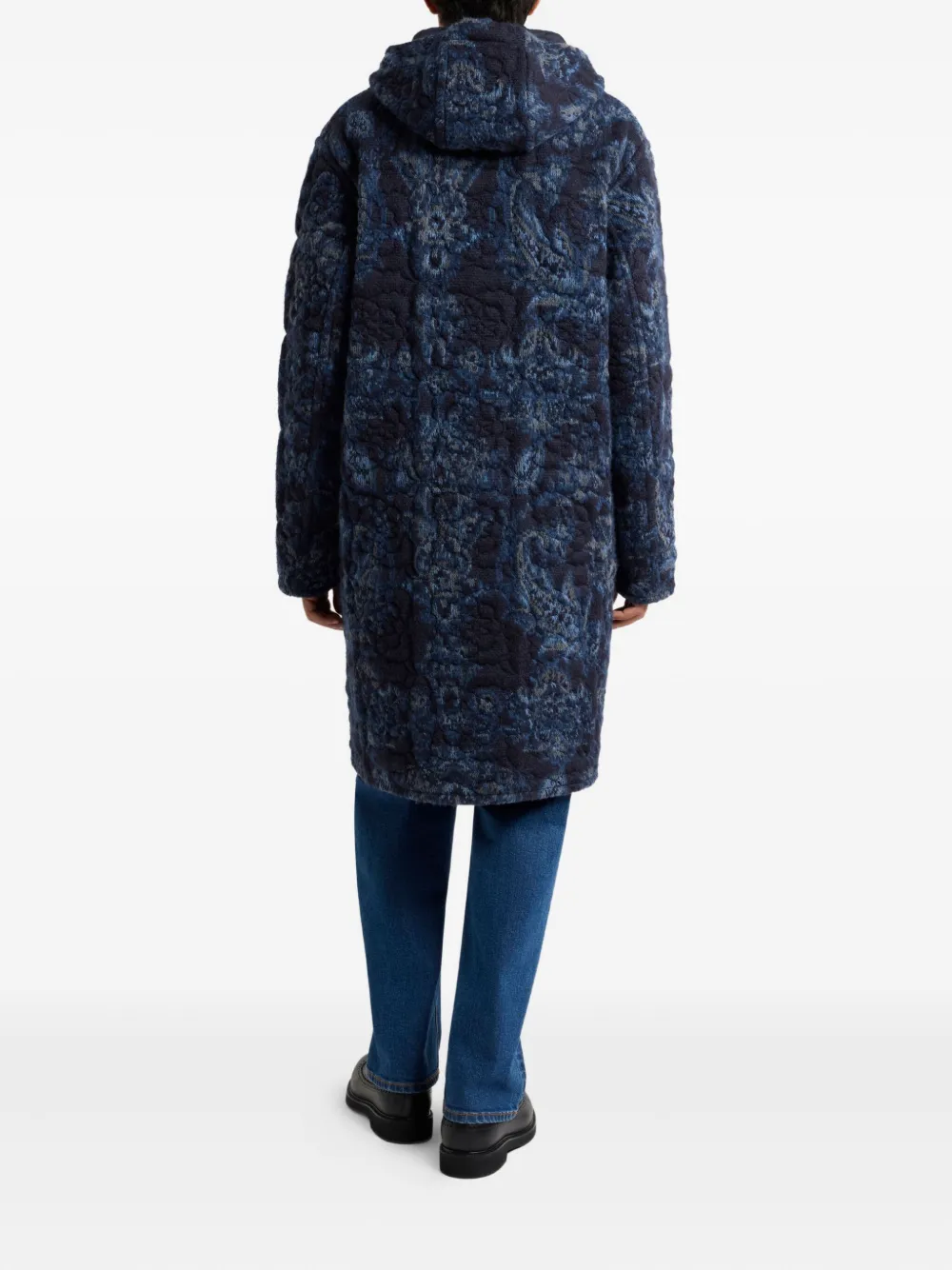 ETRO Gewatteerde jas met paisley Blauw