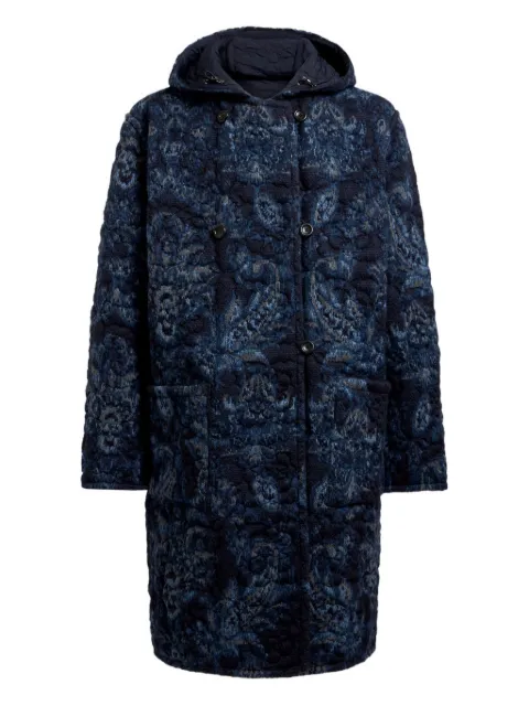 ETRO paisley quilted hooded coat