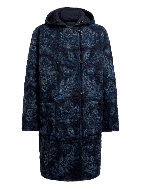 ETRO ペイズリー キルティング コート | ブルー | FARFETCH JP
