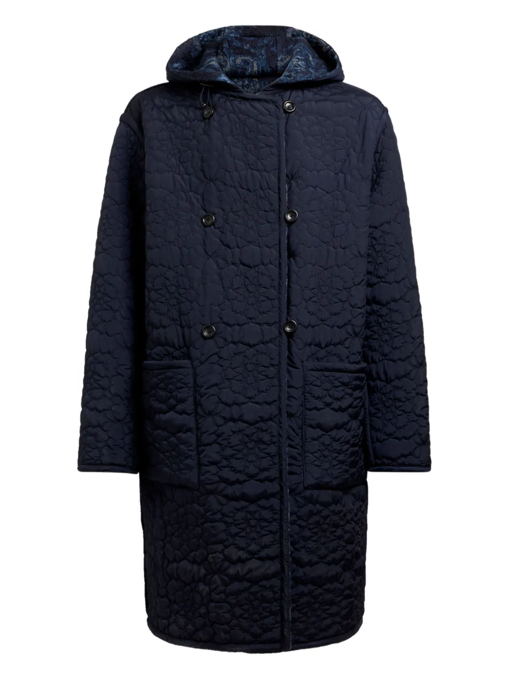 ETRO Gewatteerde jas met paisley Blauw