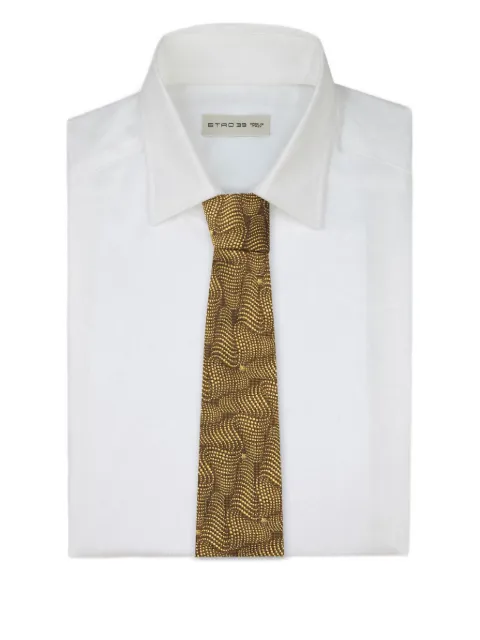 ETRO wave-pattern silk tie