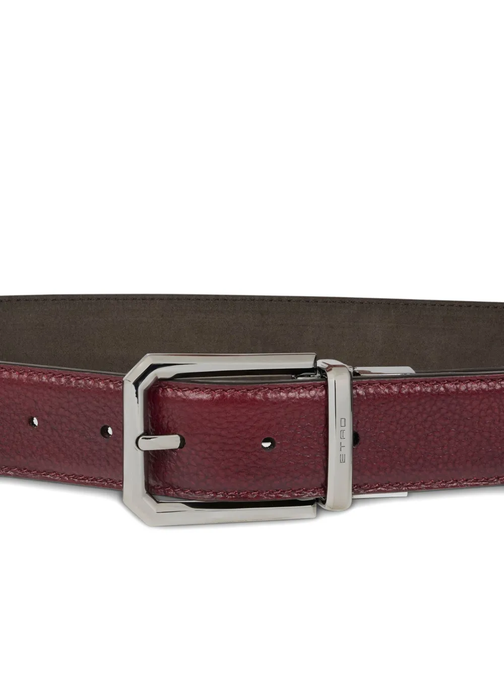ETRO Omkeerbare leren riem Bruin