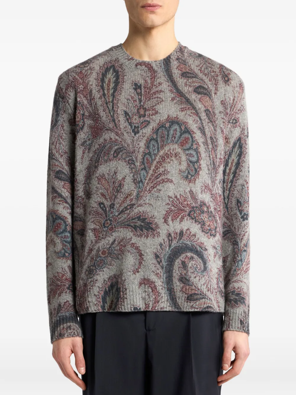 ETRO Trui met paisley-jacquard Grijs