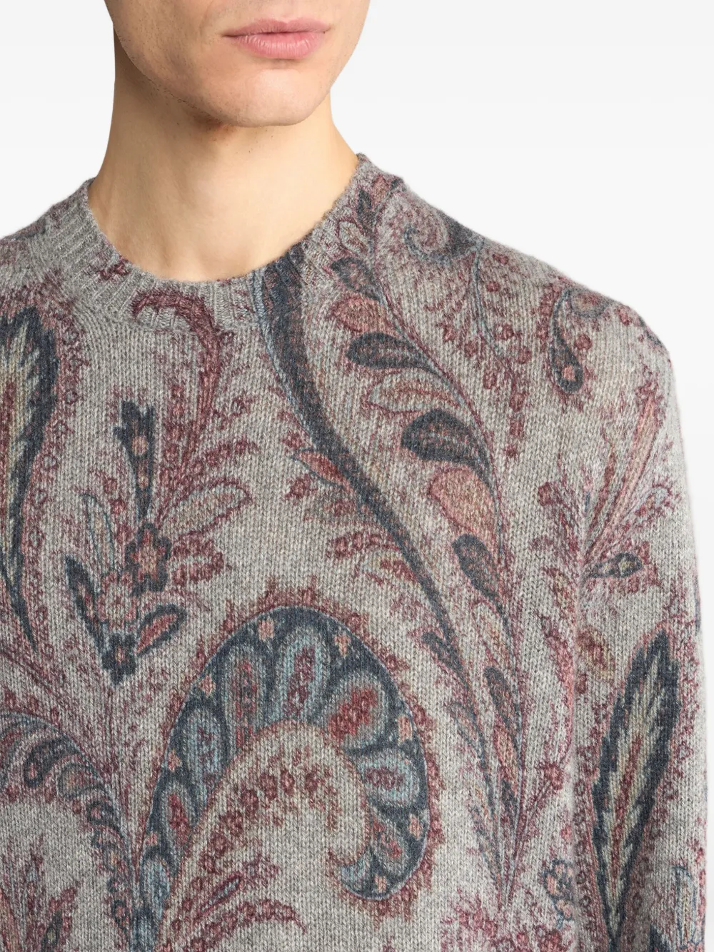 ETRO Trui met paisley-jacquard Grijs