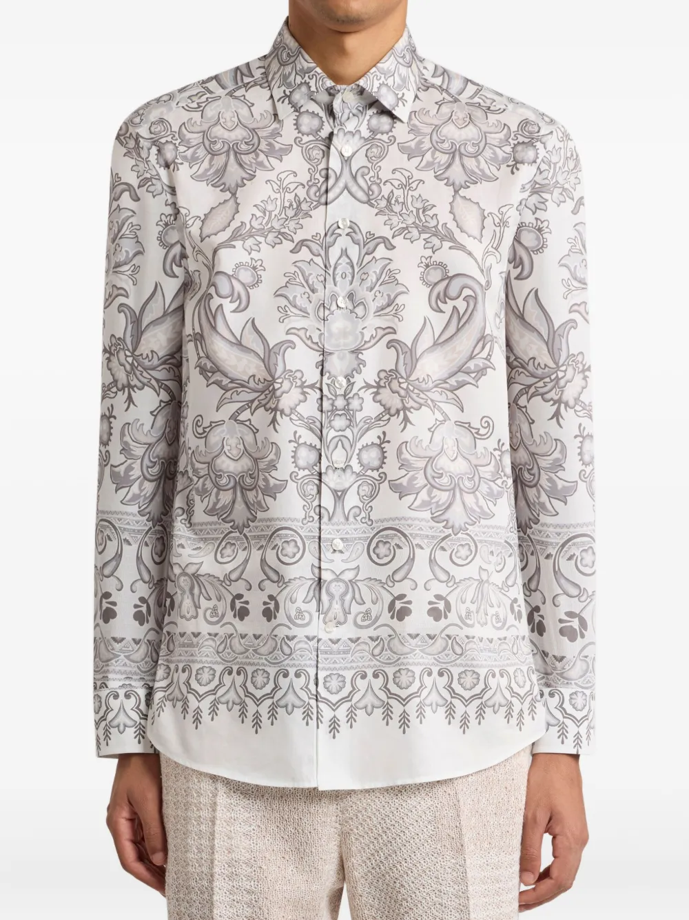 ETRO Overhemd met paisley-print Beige