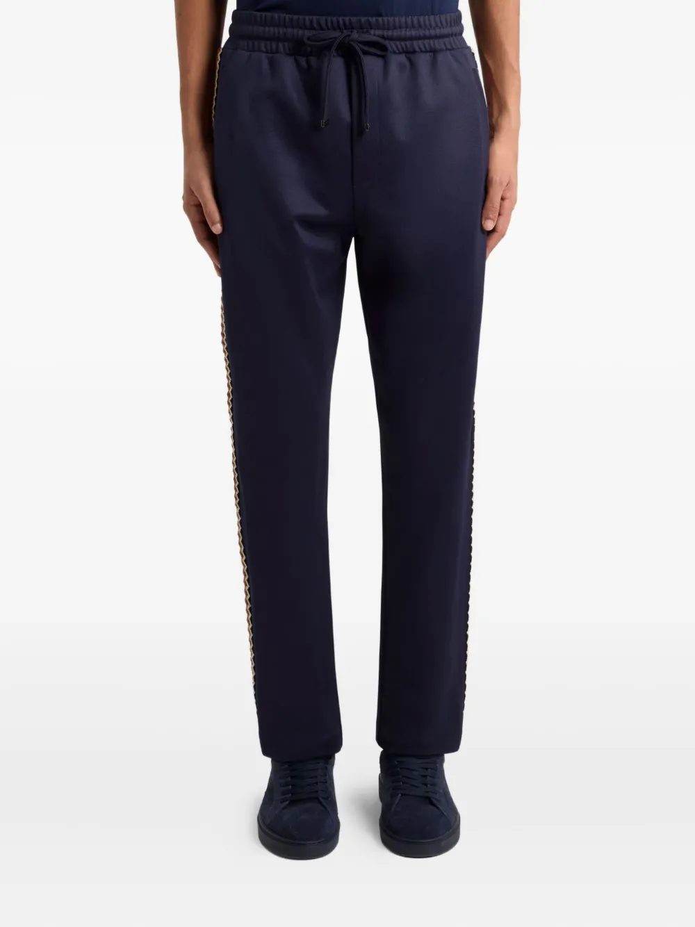ETRO Broek met geborduurde band Blauw