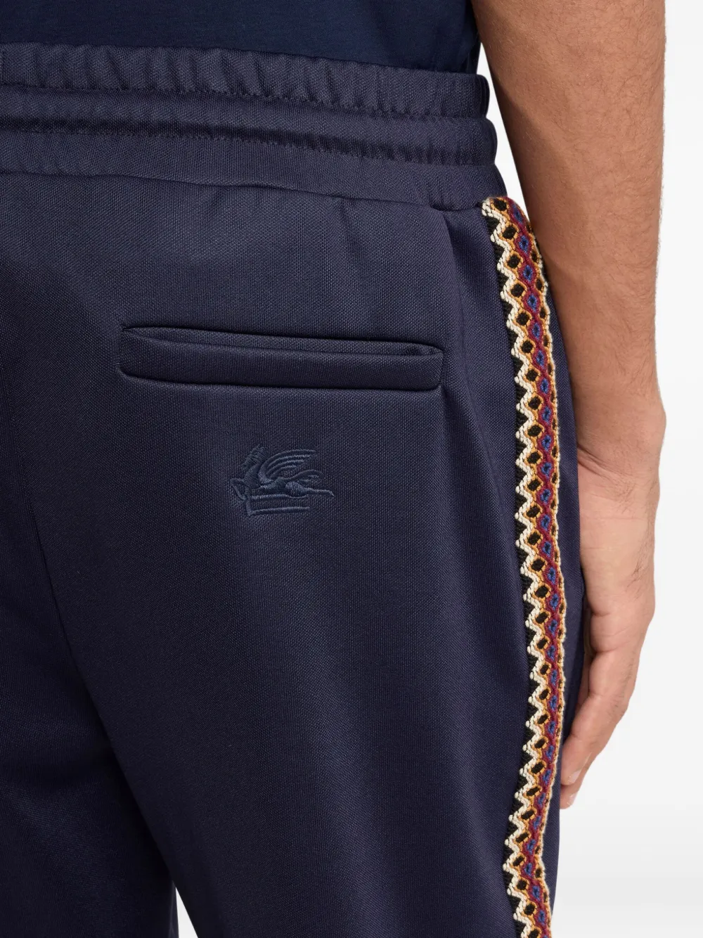 ETRO Broek met geborduurde band Blauw