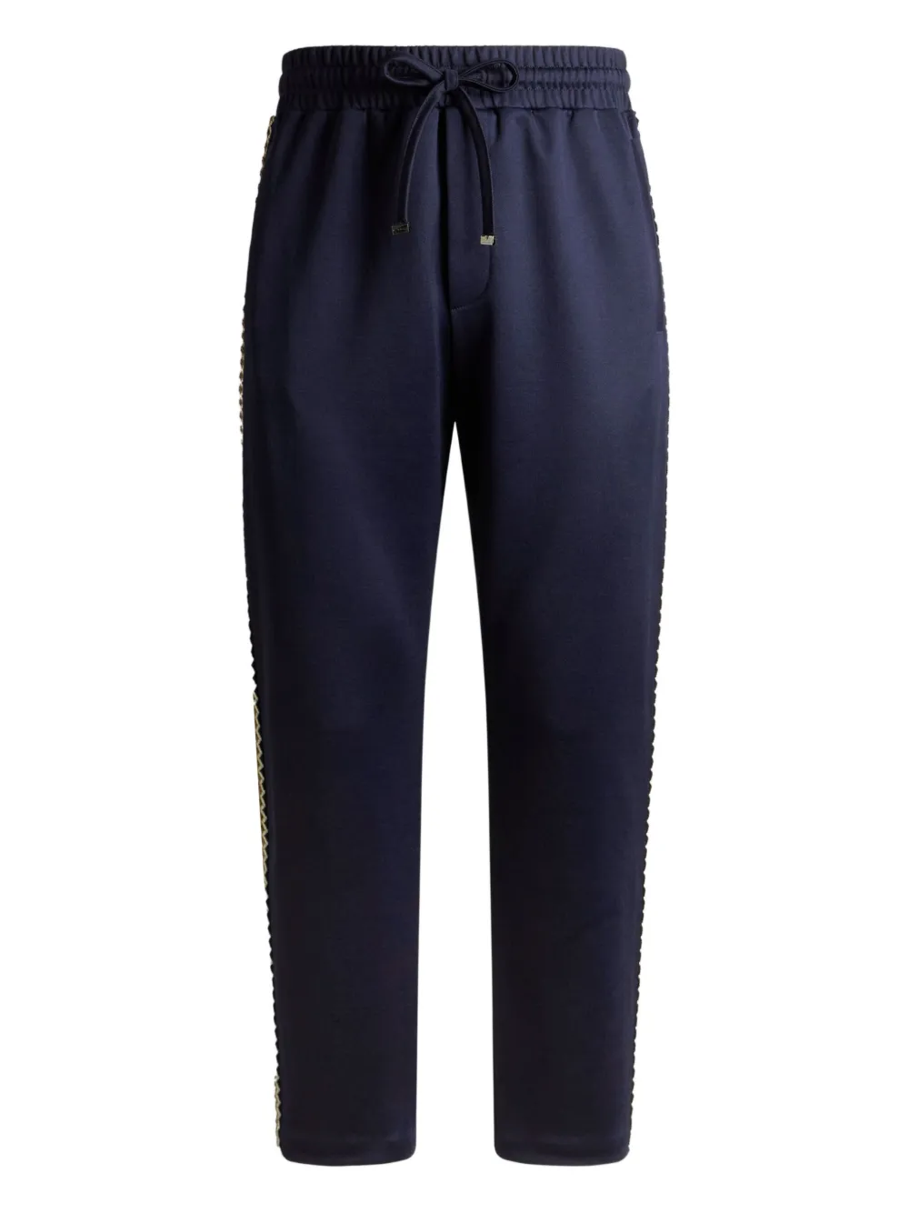 ETRO embroidered-band trousers Blauw