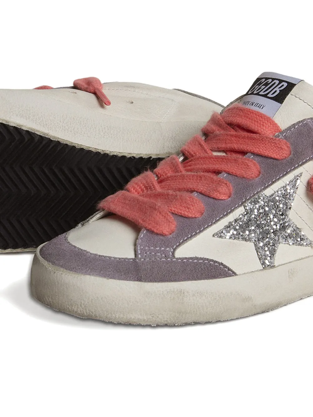 Golden Goose Super Star Glitter-star Leather Sneakers