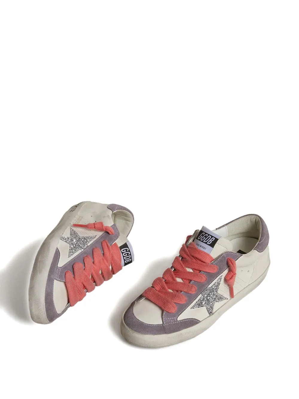 Golden Goose Super Star Glitter-star Leather Sneakers