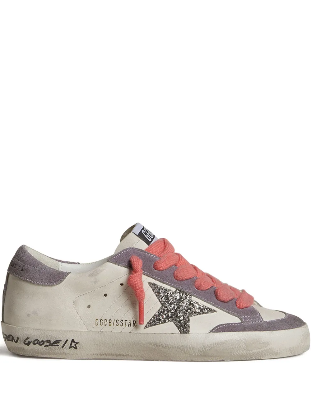 Golden Goose Super Star Glitter-star Leather Sneakers