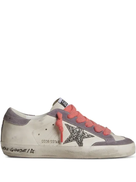 Golden Goose Super Star glitter-star leather sneakers