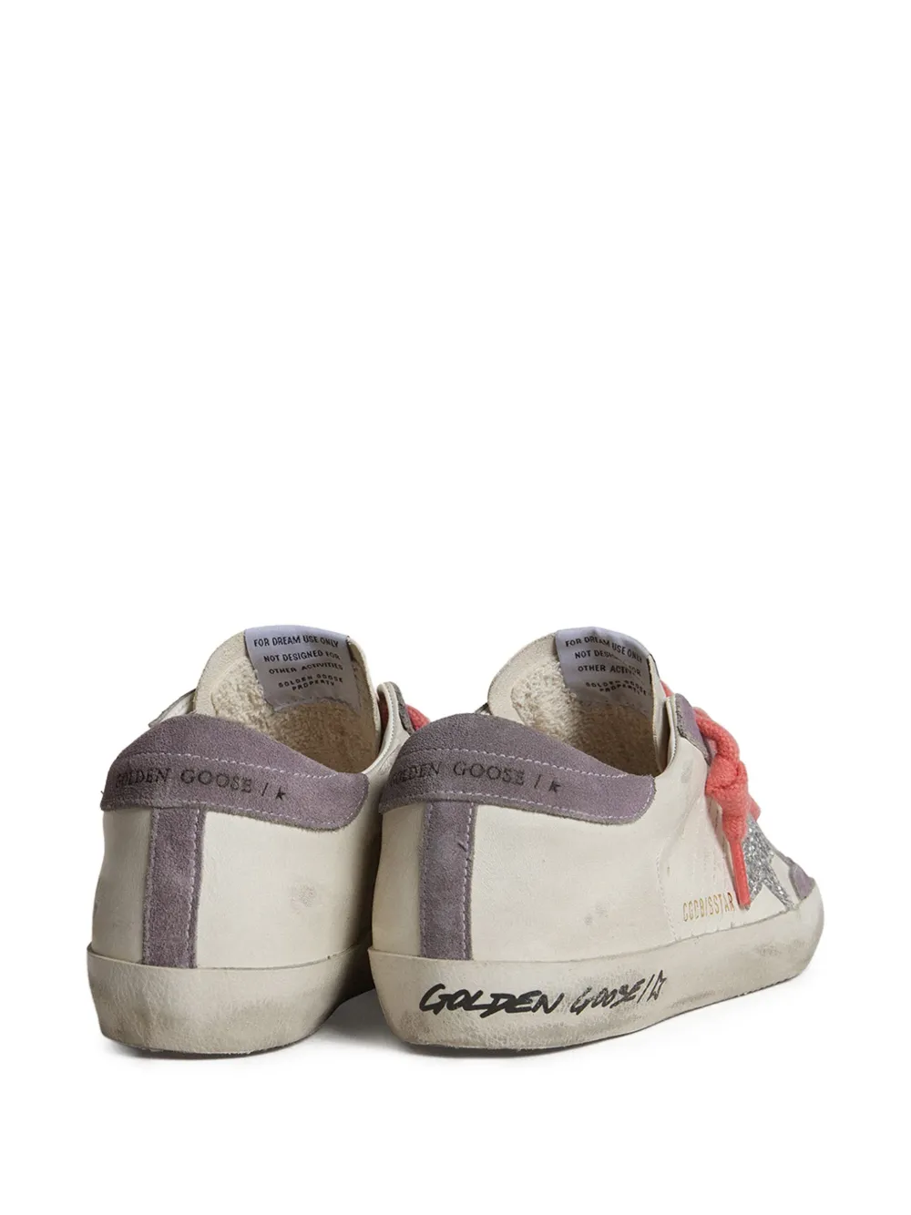 Golden Goose Super Star glitter-star leather sneakers White