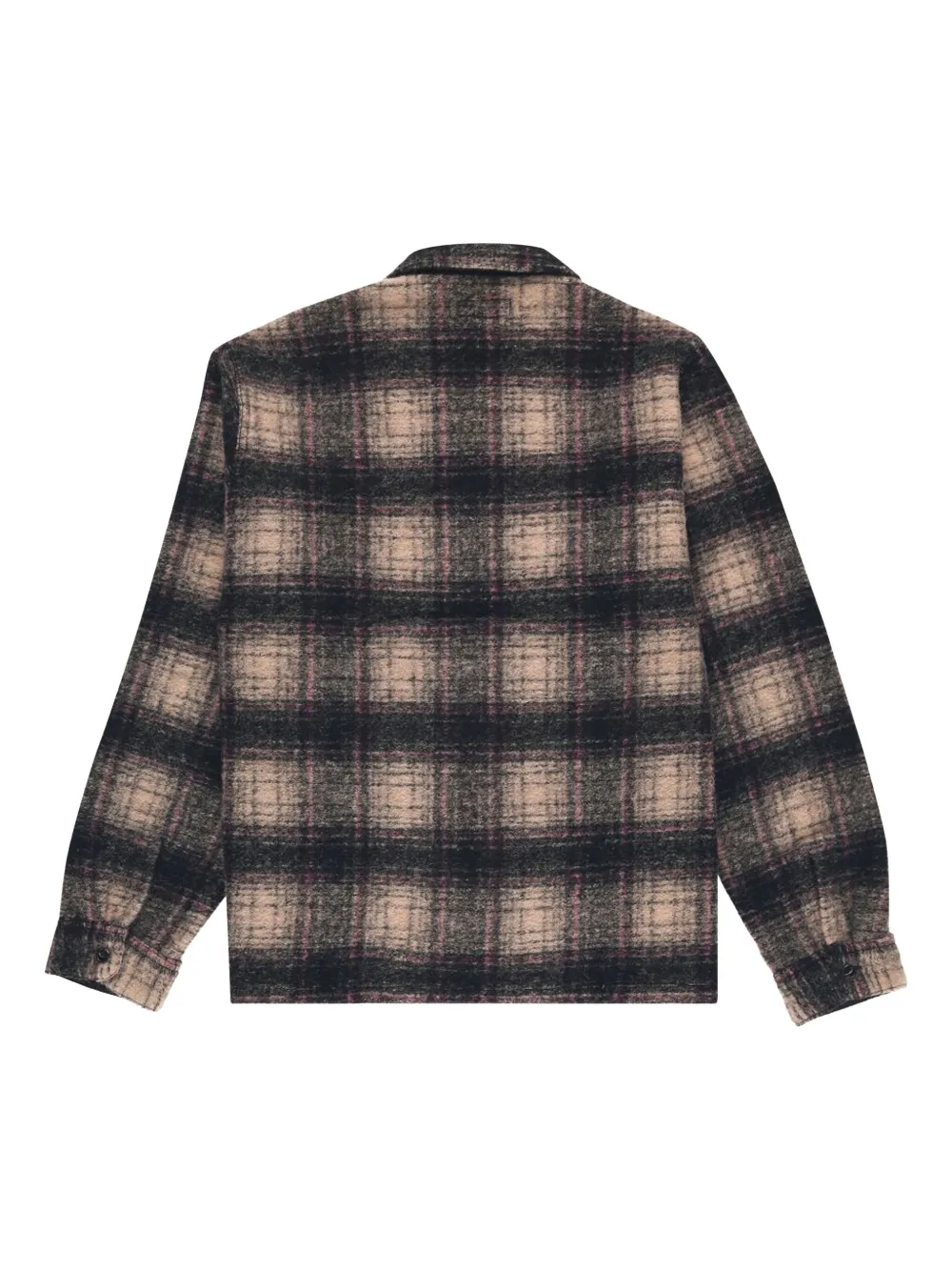 Stüssy zip plaid shirt - Zwart