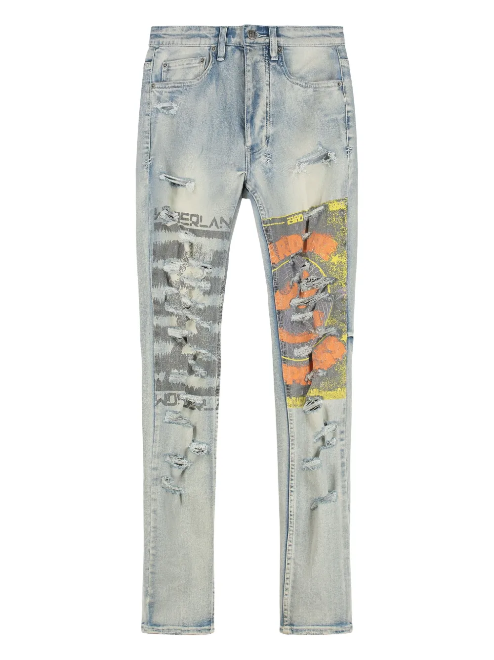 Ksubi distressed printed jeans Blauw