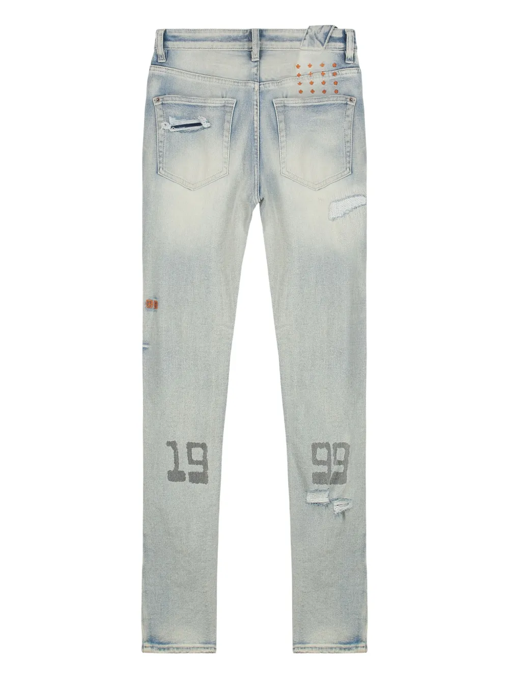 Ksubi distressed printed jeans Blauw