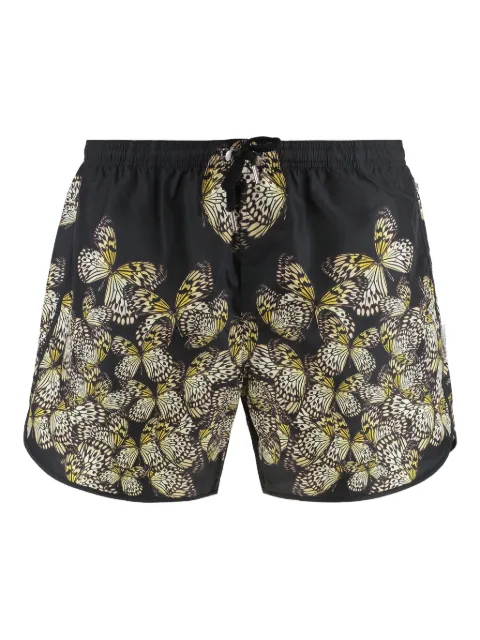 Neil Barrett butterfly-print drawstring swim shorts
