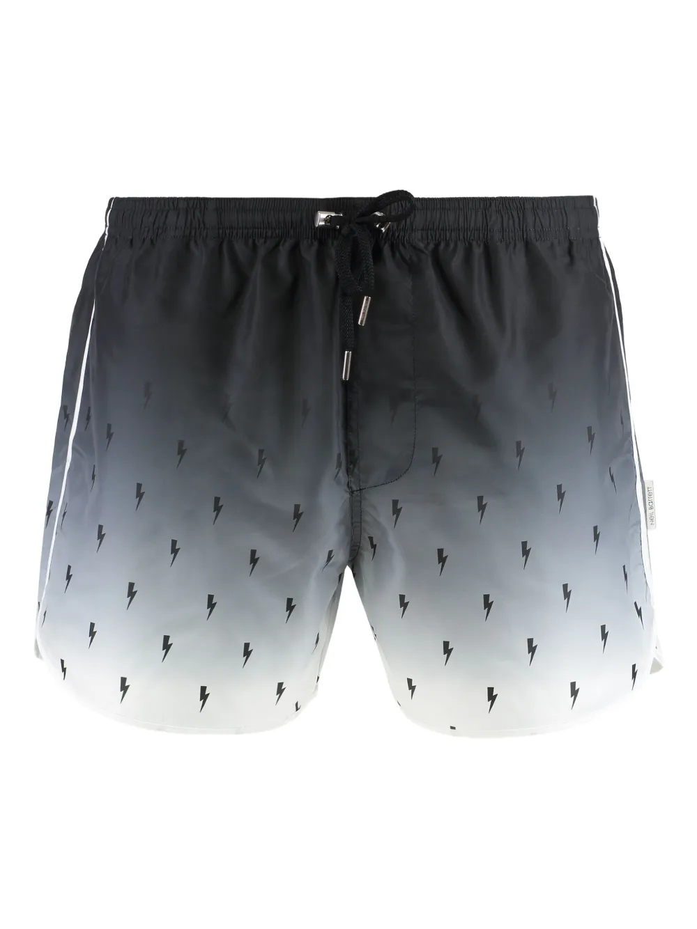 Neil Barrett Screen-print swim shorts Zwart