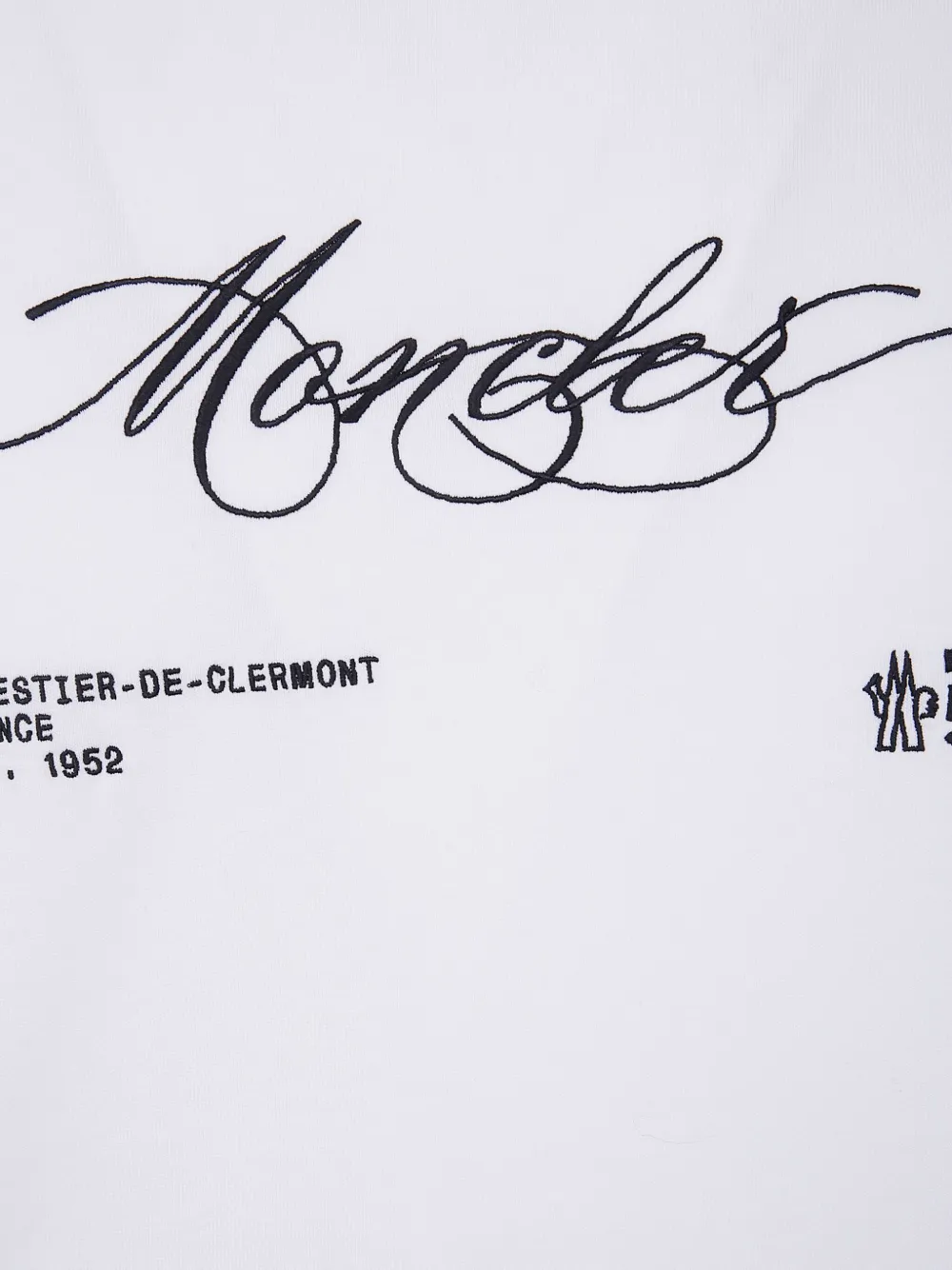 Moncler Katoenen T-shirt met logo Wit