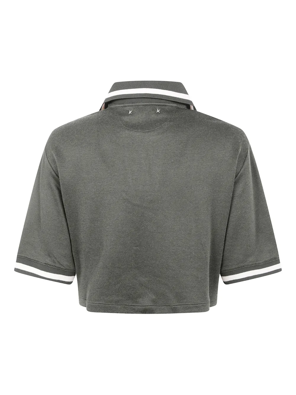 Golden Goose Polotop met borduurwerk Groen