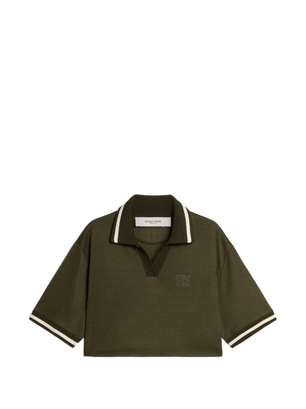 Golden Goose embroidered-detail polo top - Verde