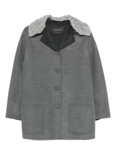 Fabiana Filippi cable-trimmed wool jacket