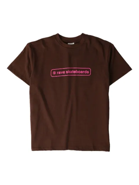RAVE SKATEBOARDS logo-print cotton T-shirt