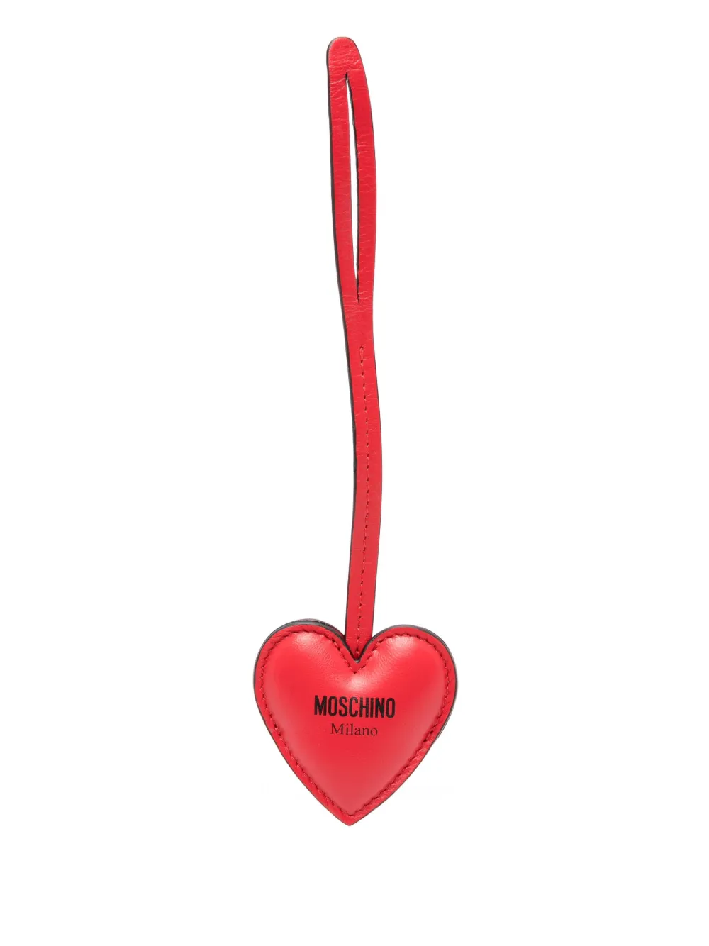 Moschino heart-shaped keyring Rood