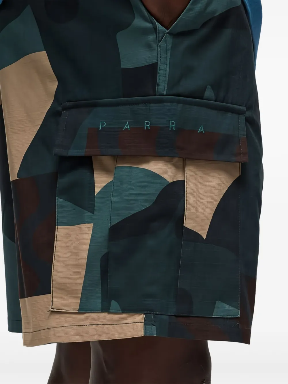 BY PARRA Shorts met abstracte print Groen