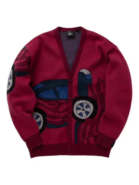 BY PARRA car-intarsia knitted cardigan
