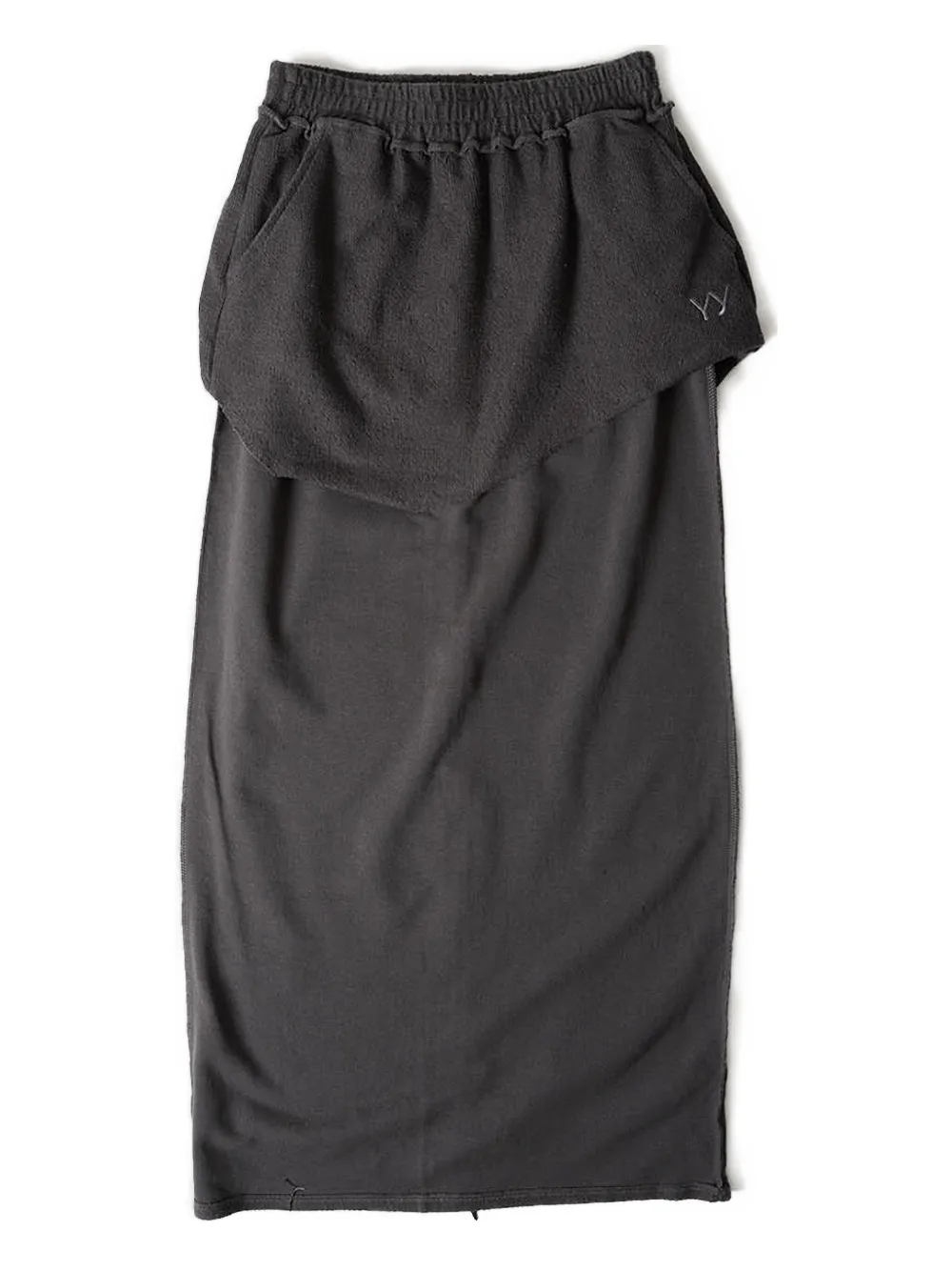 Open YY layered drawstring skirt | Black | Image 1