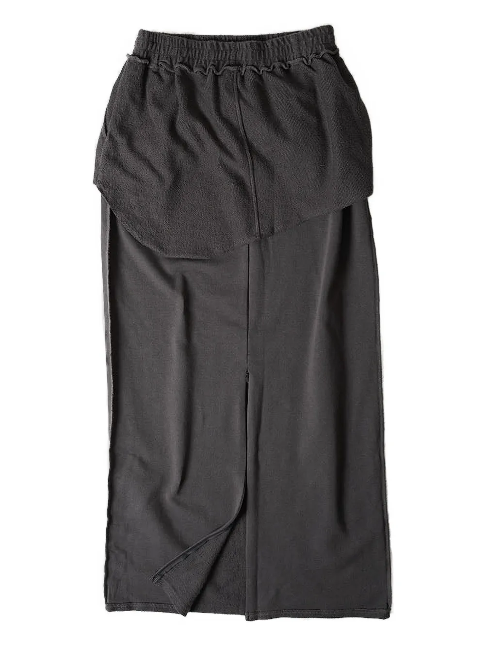 Open YY layered drawstring skirt - Zwart