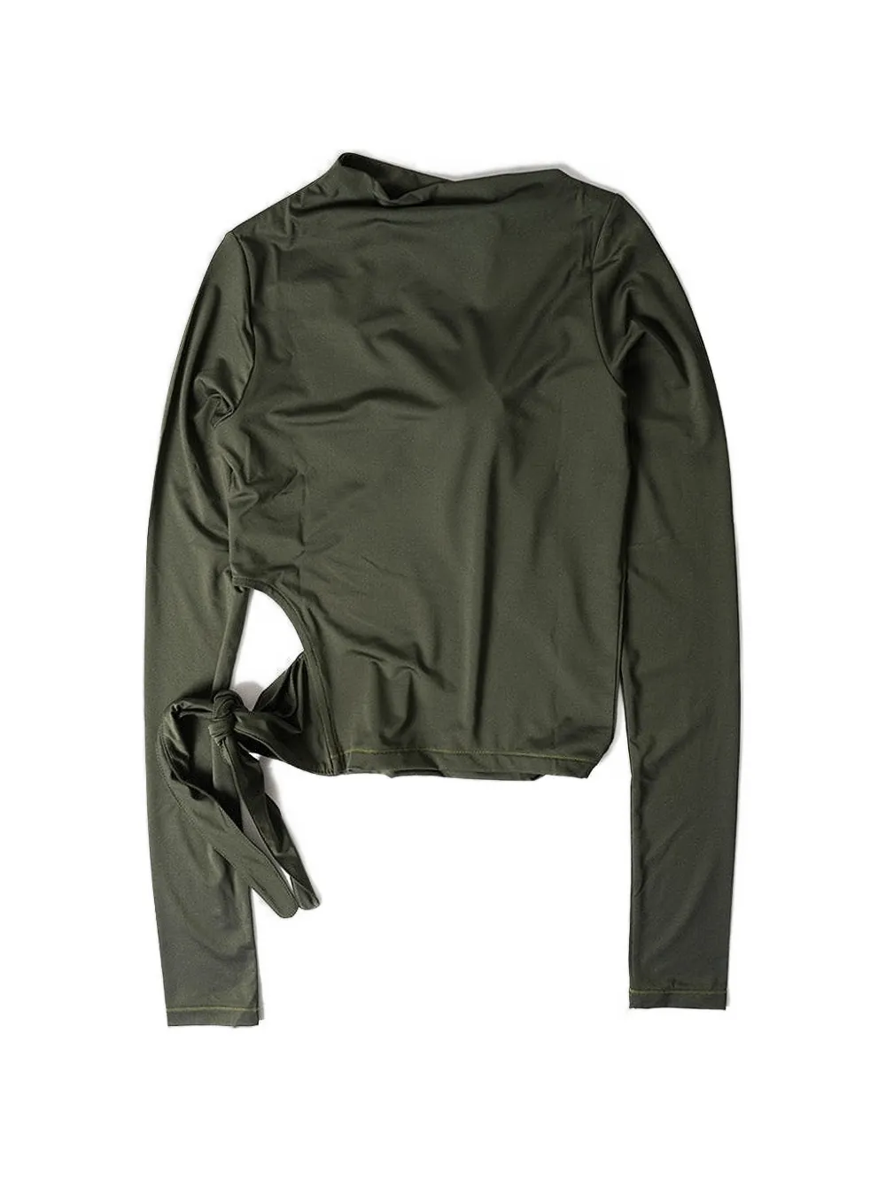  Open Yy Top Con Detalle De Nudo - Verde 