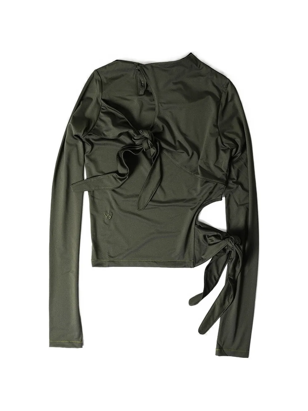 Open YY knot-detail top - Verde