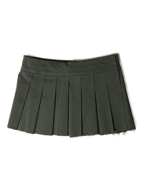 Open YY pleated mini skirt