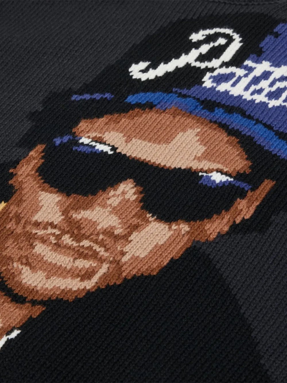 Patta Intarsia-knit Easy-e Sweater In Black