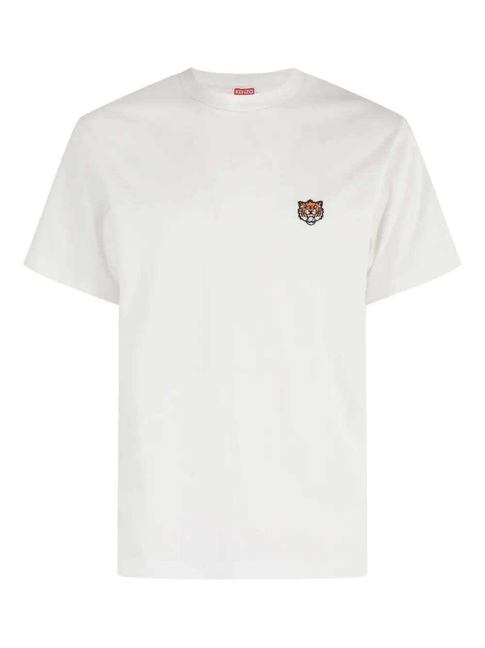 Kenzo tiger-embroidered T-shirt Wit