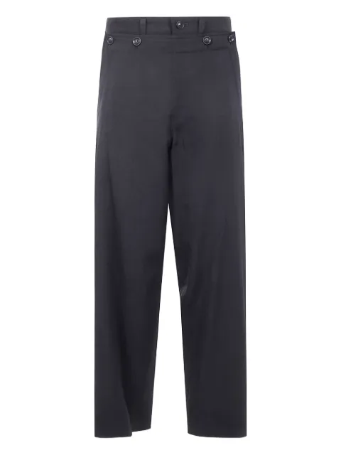 Y's button-fastening wool trousers