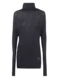 Y's embroidered-logo turtleneck sweater - Black