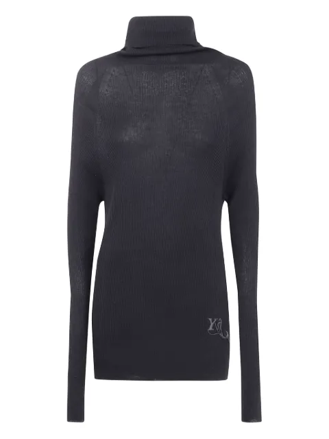 Y's embroidered-logo turtleneck sweater