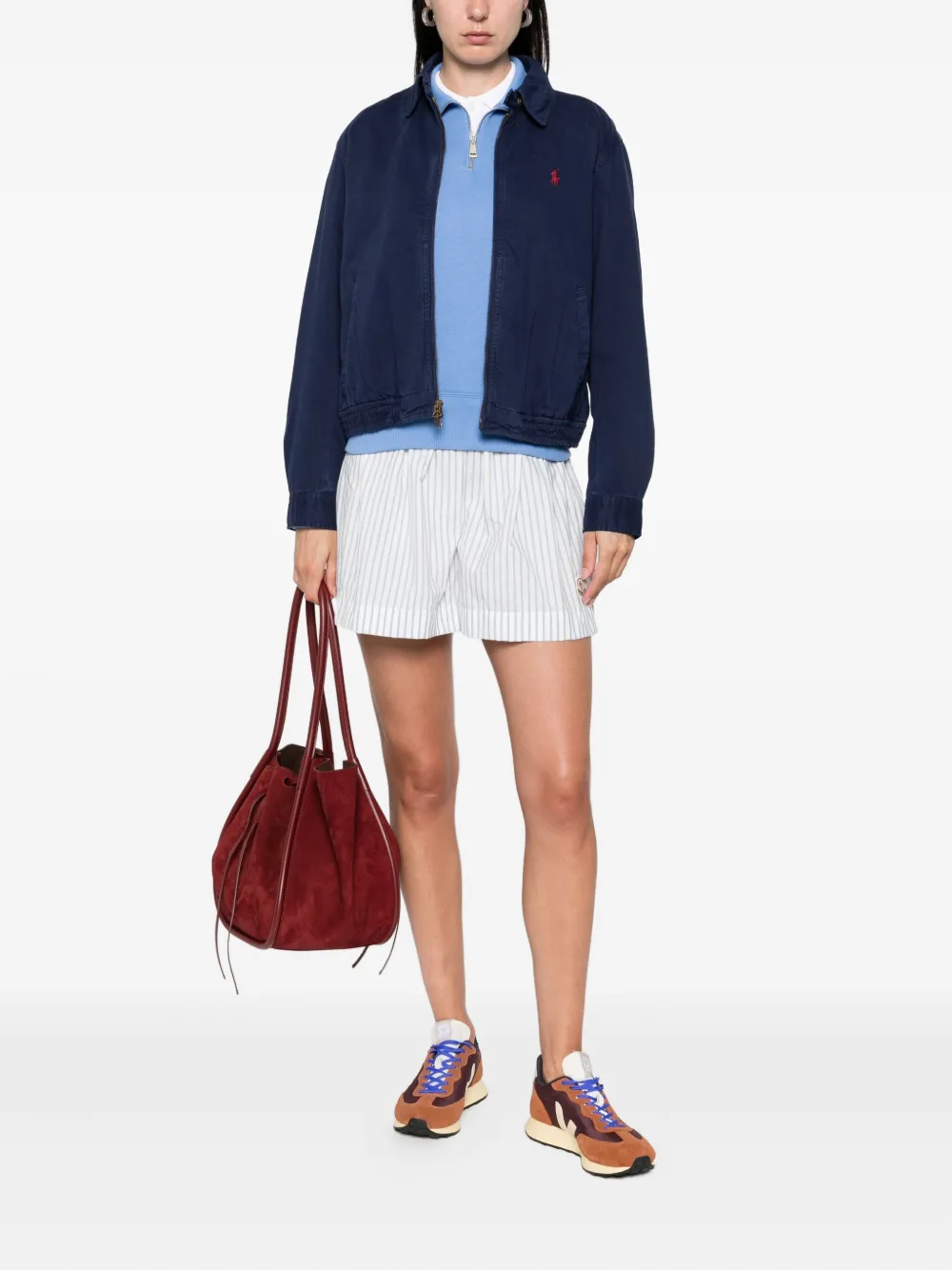 Polo Ralph Lauren Katoenen jack met rits Blauw