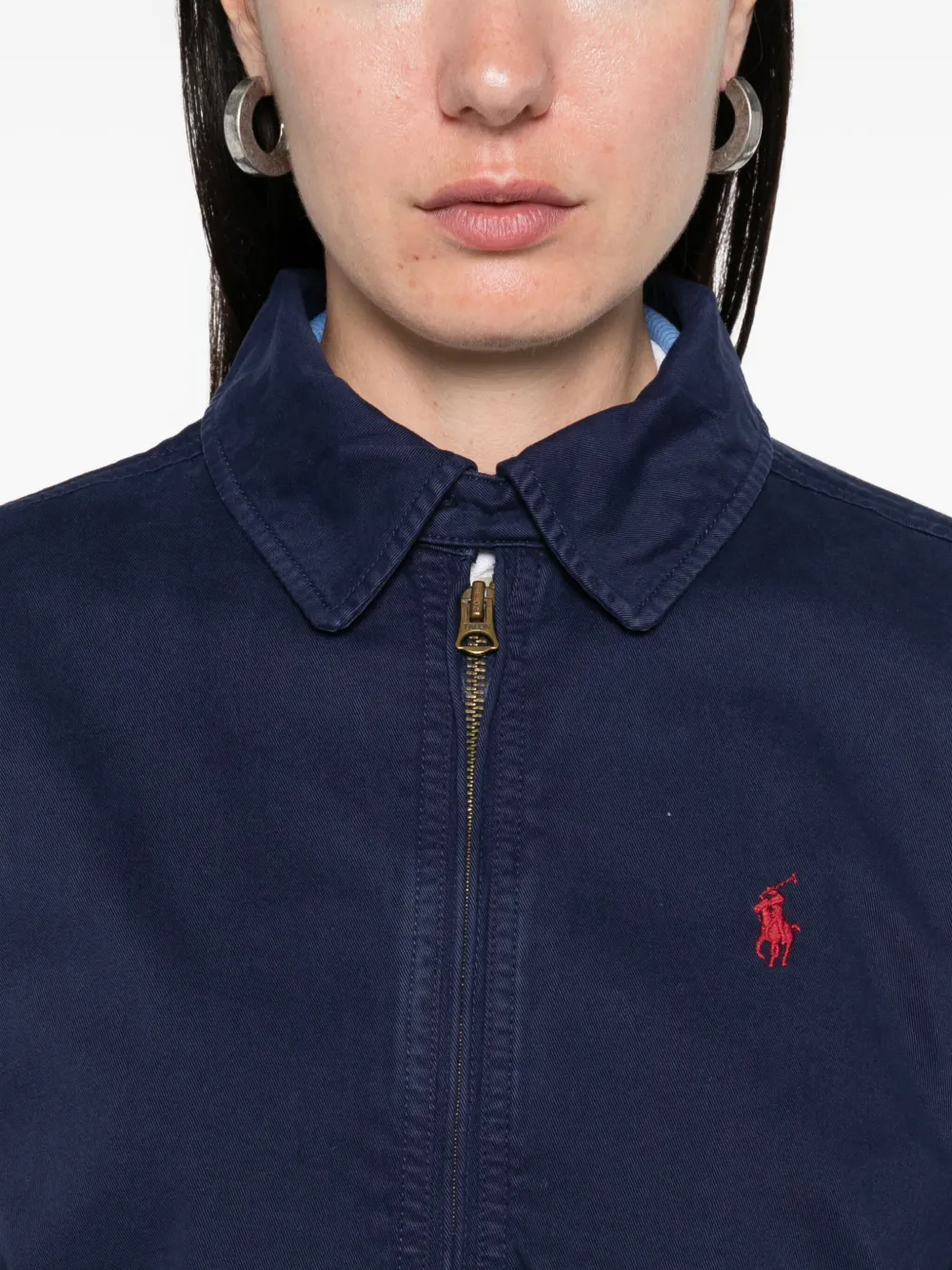 Polo Ralph Lauren Katoenen jack met rits Blauw