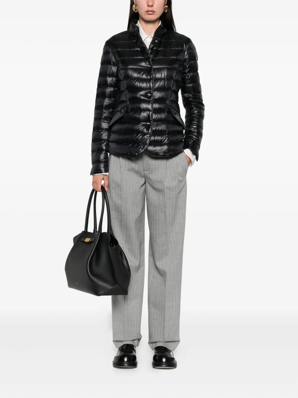 Herno quilted jacket Zwart