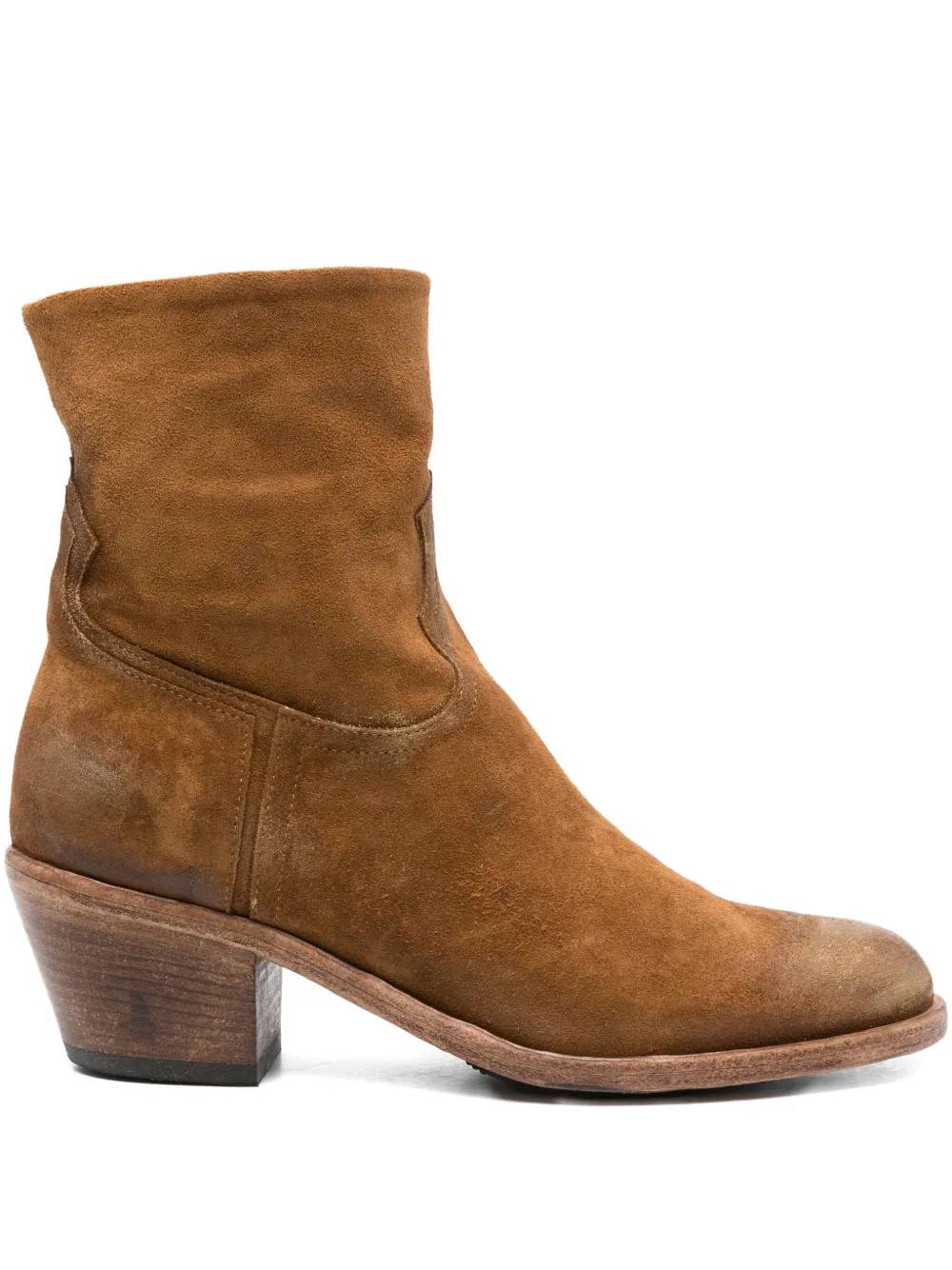 KING TARTUFOLI 60mm metallic-toe zip-up boots Brown
