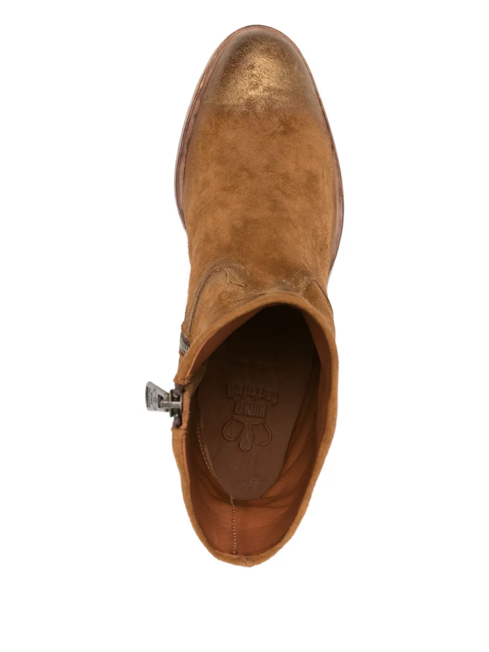 KING TARTUFOLI 60mm metallic-toe zip-up boots Brown