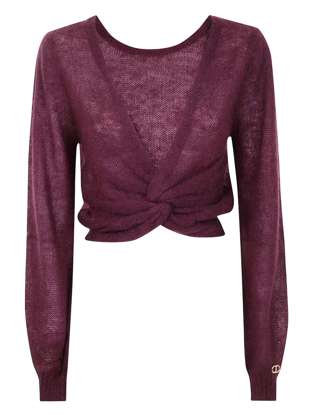 TWINSET twist-front knitted sweater | Red | Image 1